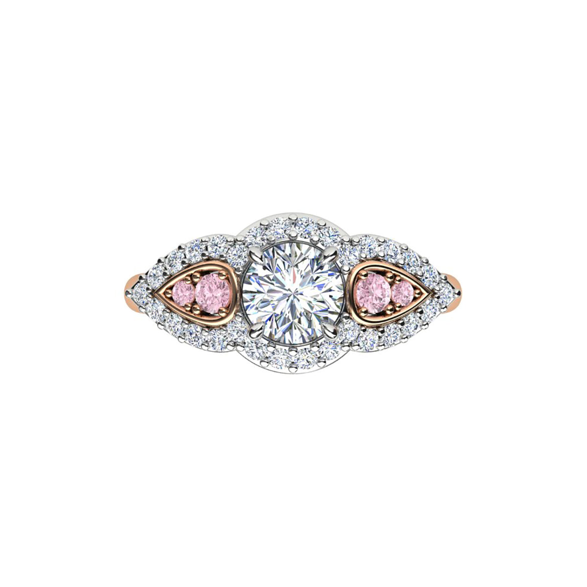 18ct Rose Gold Diamond Engagement Ring