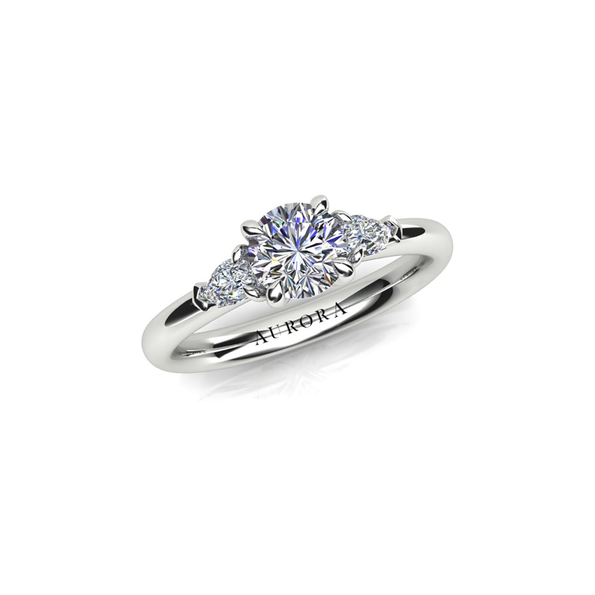 18ct White Gold Diamond Engagement Ring