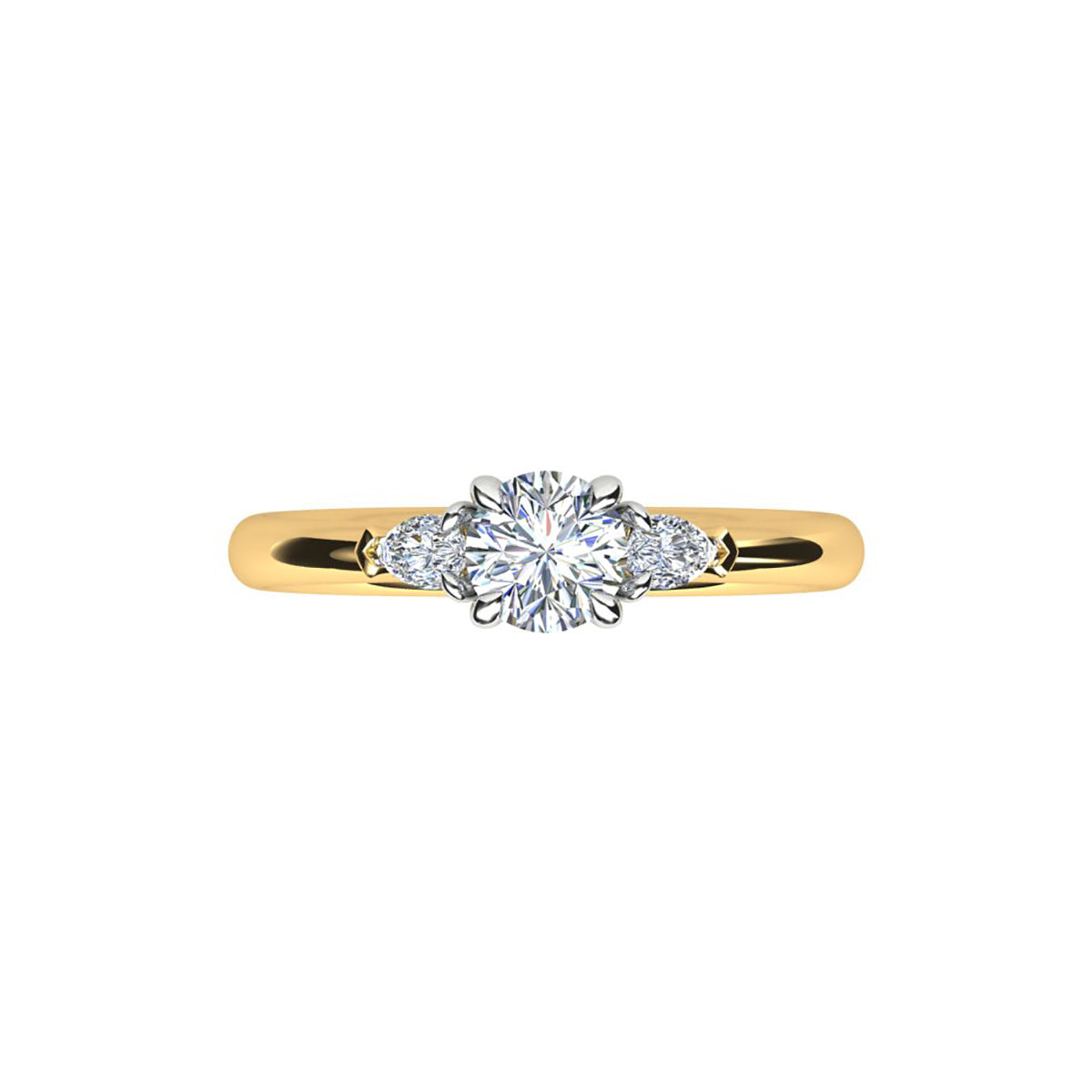 18ct Yellow Gold Diamond Engagement Ring