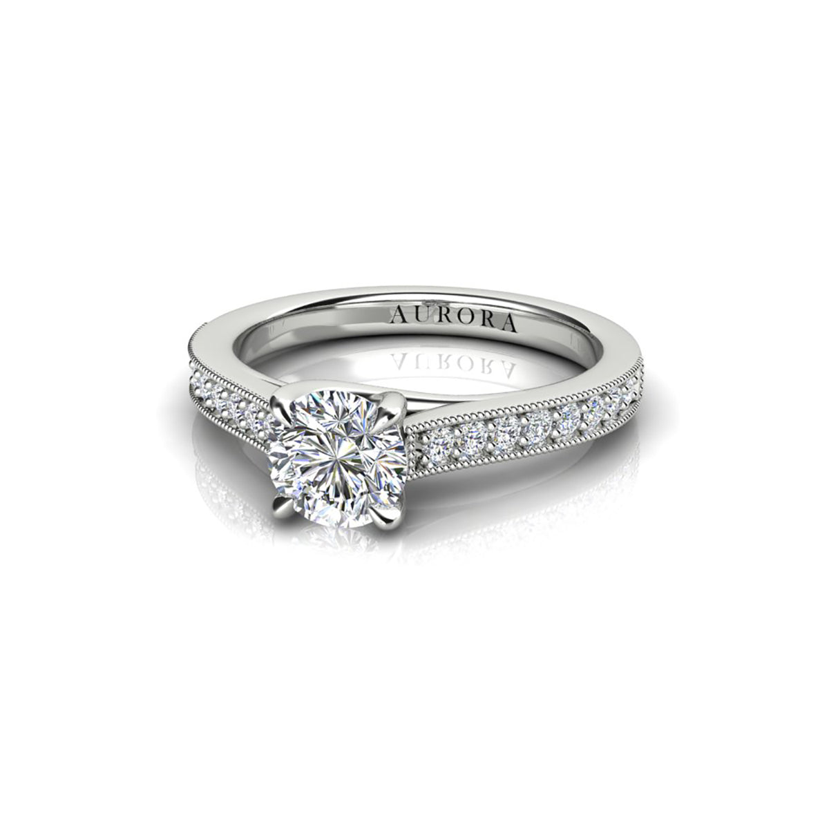 18ct White Gold Diamond Solitaire Engagement Ring