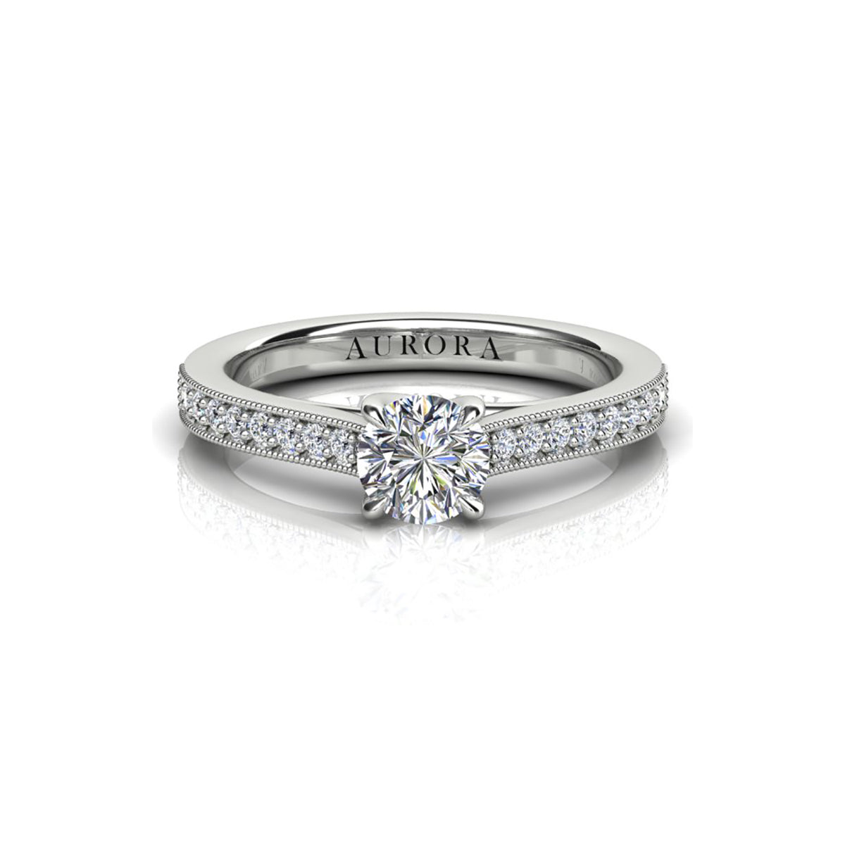 18ct White Gold Diamond Solitaire Engagement Ring