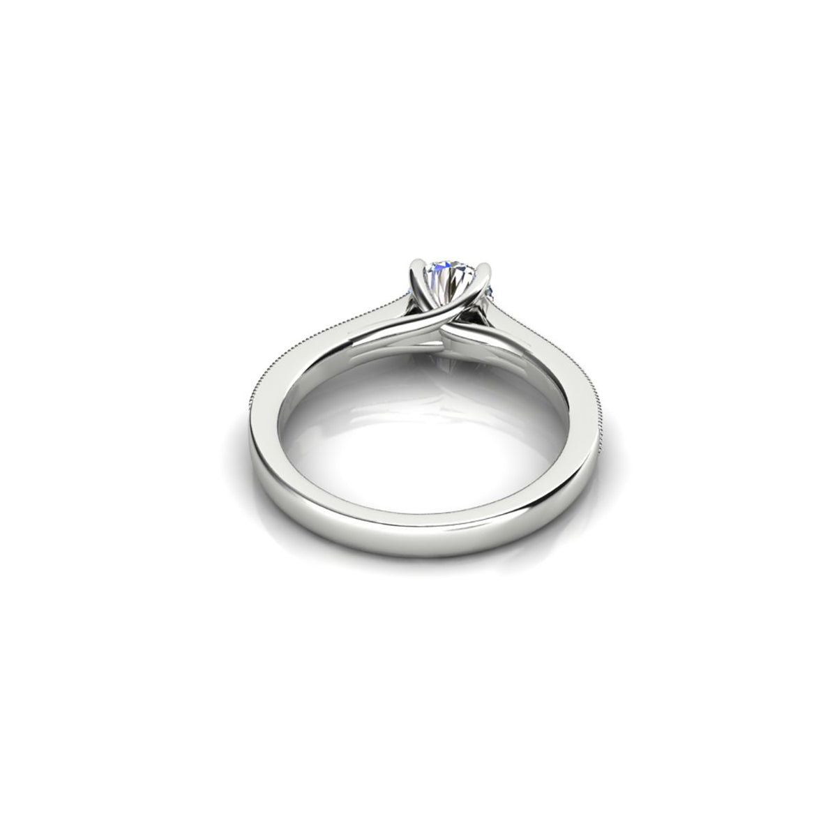 18ct White Gold Diamond Solitaire Engagement Ring