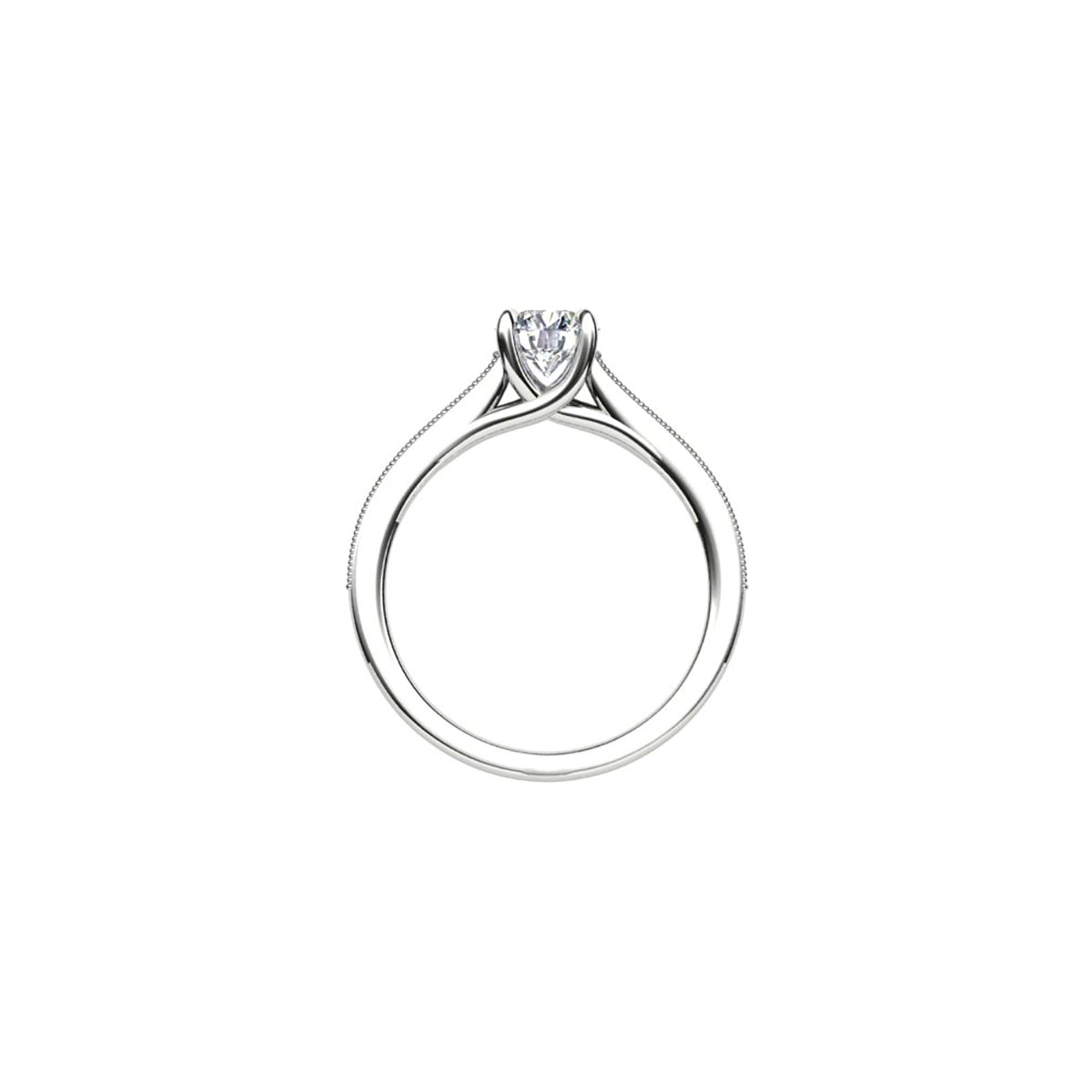 18ct White Gold Diamond Solitaire Engagement Ring