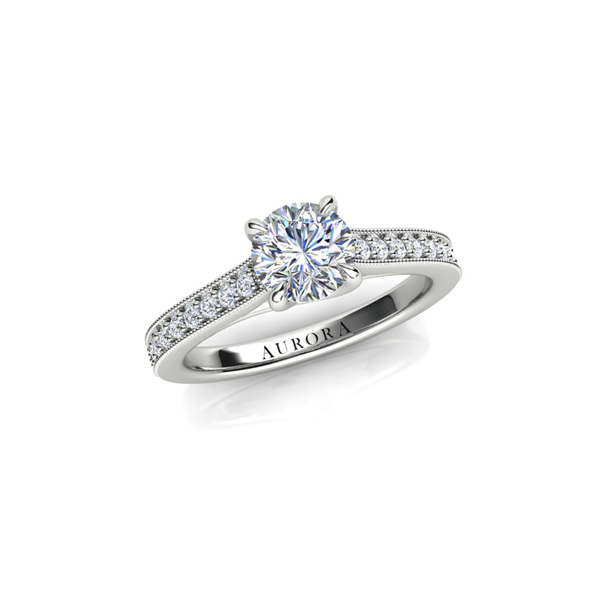 18ct White Gold Diamond Solitaire Engagement Ring