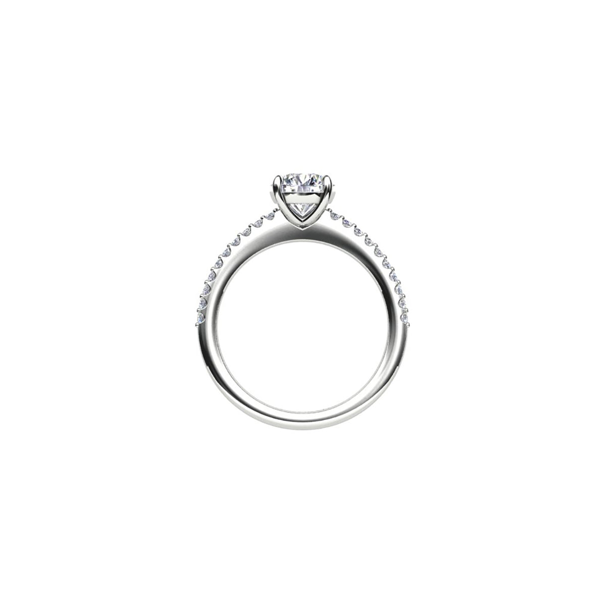 18ct White Gold Diamond Solitaire Engagement Ring