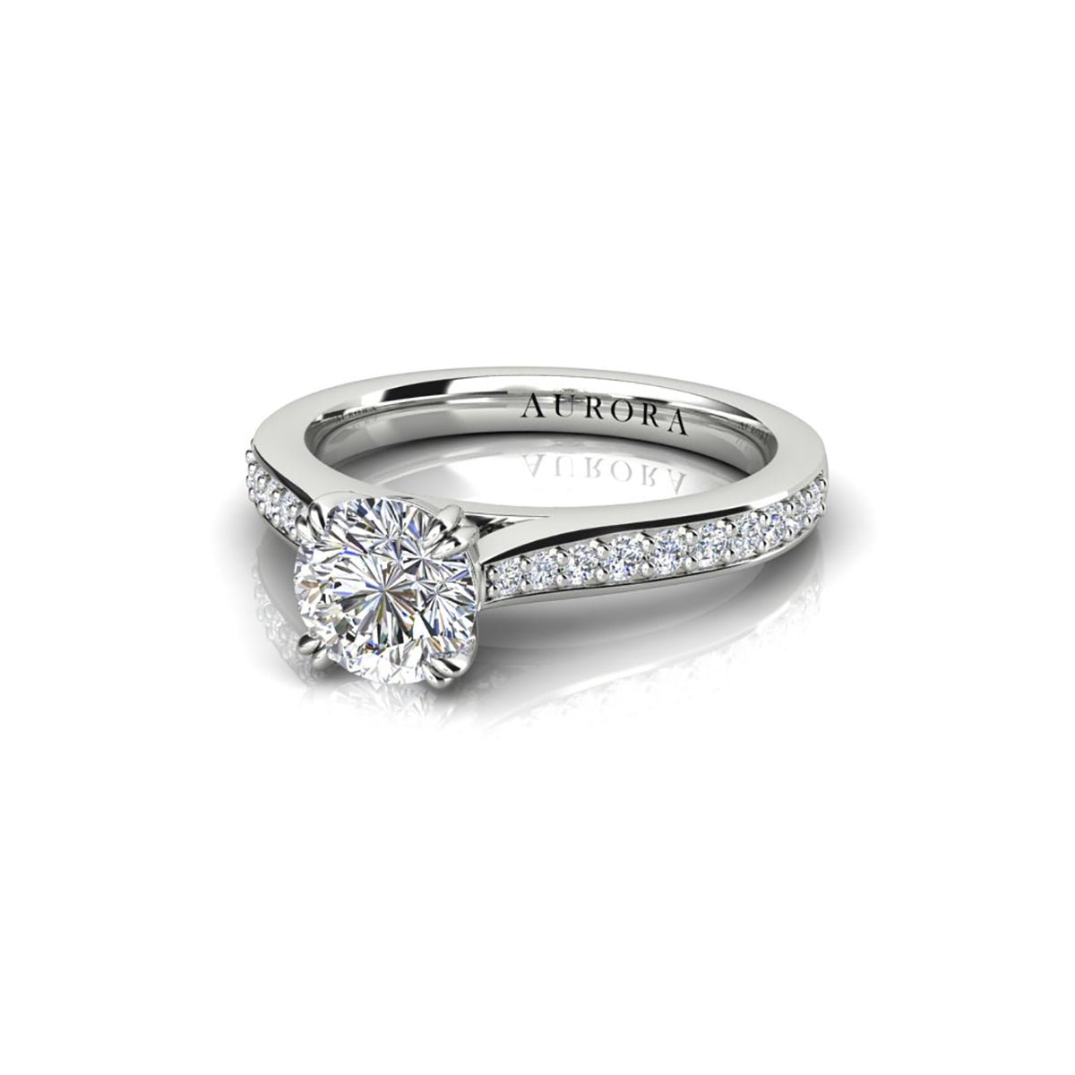 18ct White Gold Diamond Solitaire Engagement Ring