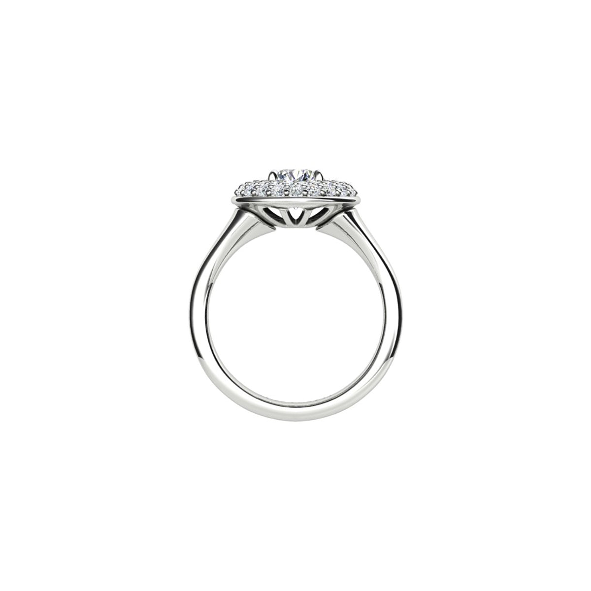 18ct White Gold Diamond Halo Engagment Ring