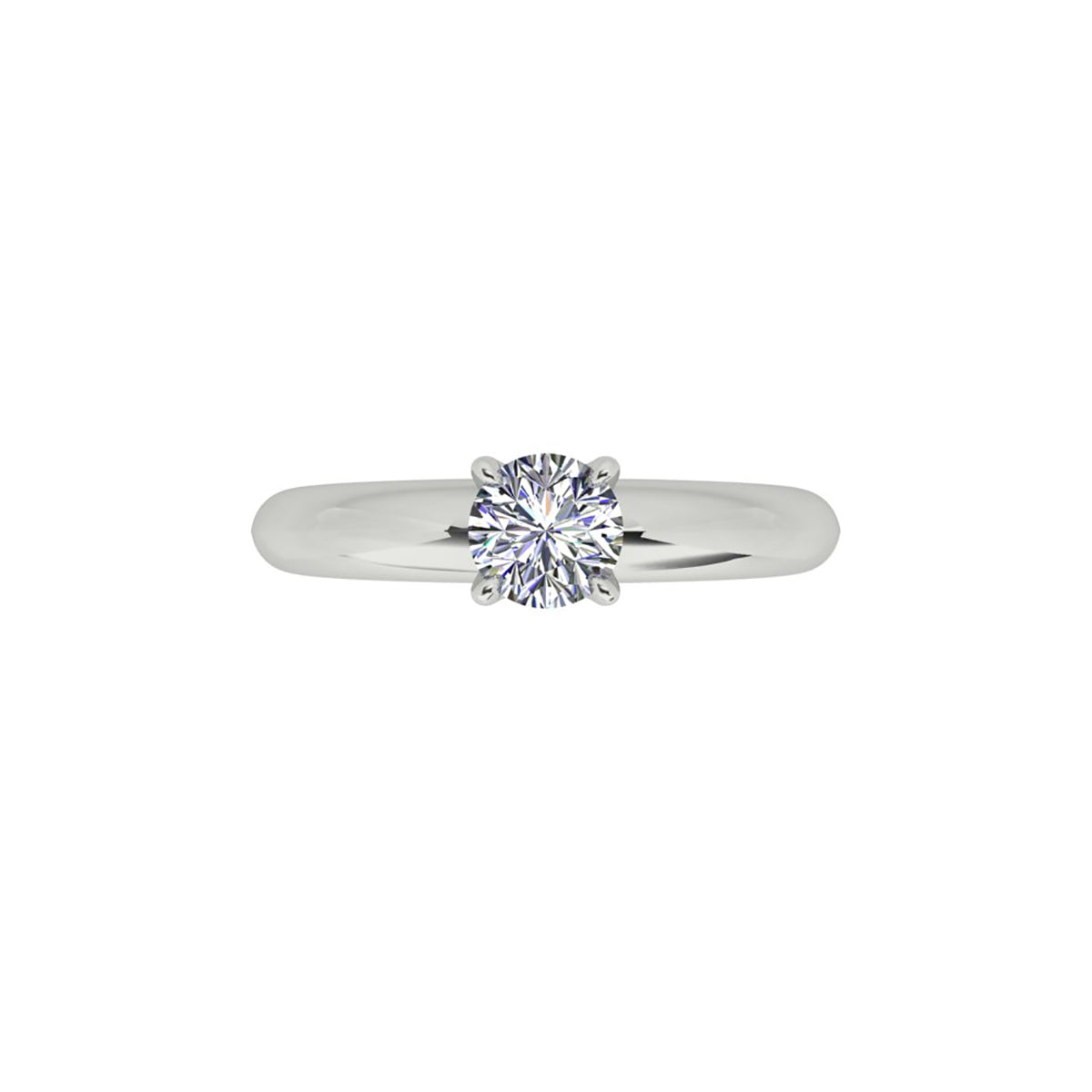 18ct White Gold Diamond Solitaire Engagement Ring