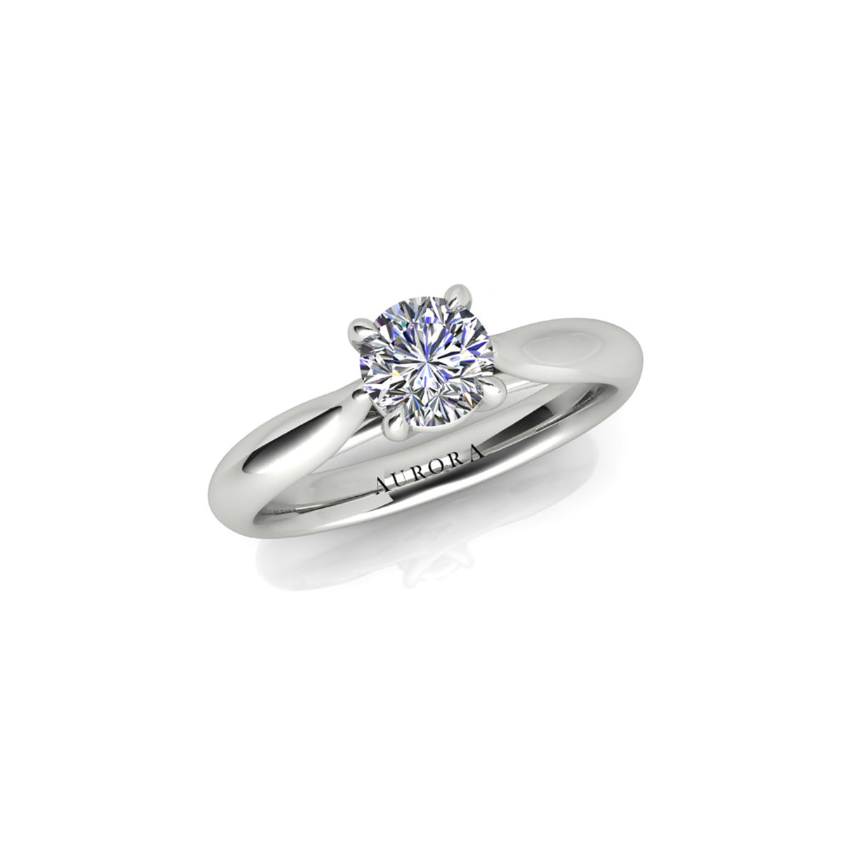 18ct White Gold Diamond Solitaire Engagement Ring