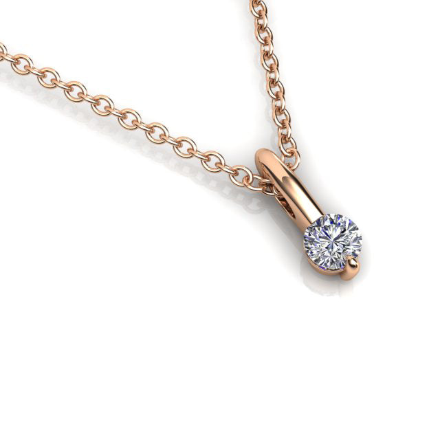 18ct Rose Gold Diamond Pendant