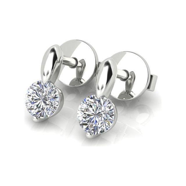 18ct White Gold 0.50ct Diamond Set Stud Earrings