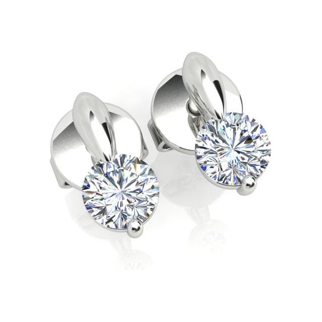 18ct White Gold 0.50ct Diamond Set Stud Earrings