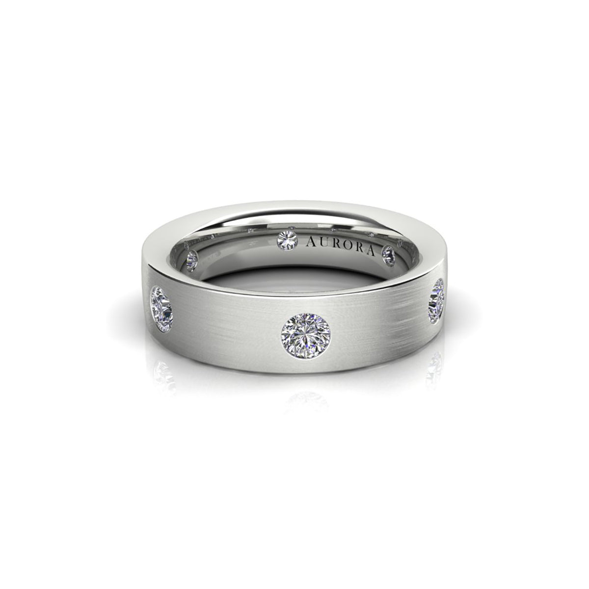 18ct White Gold Diamond Wedding Band