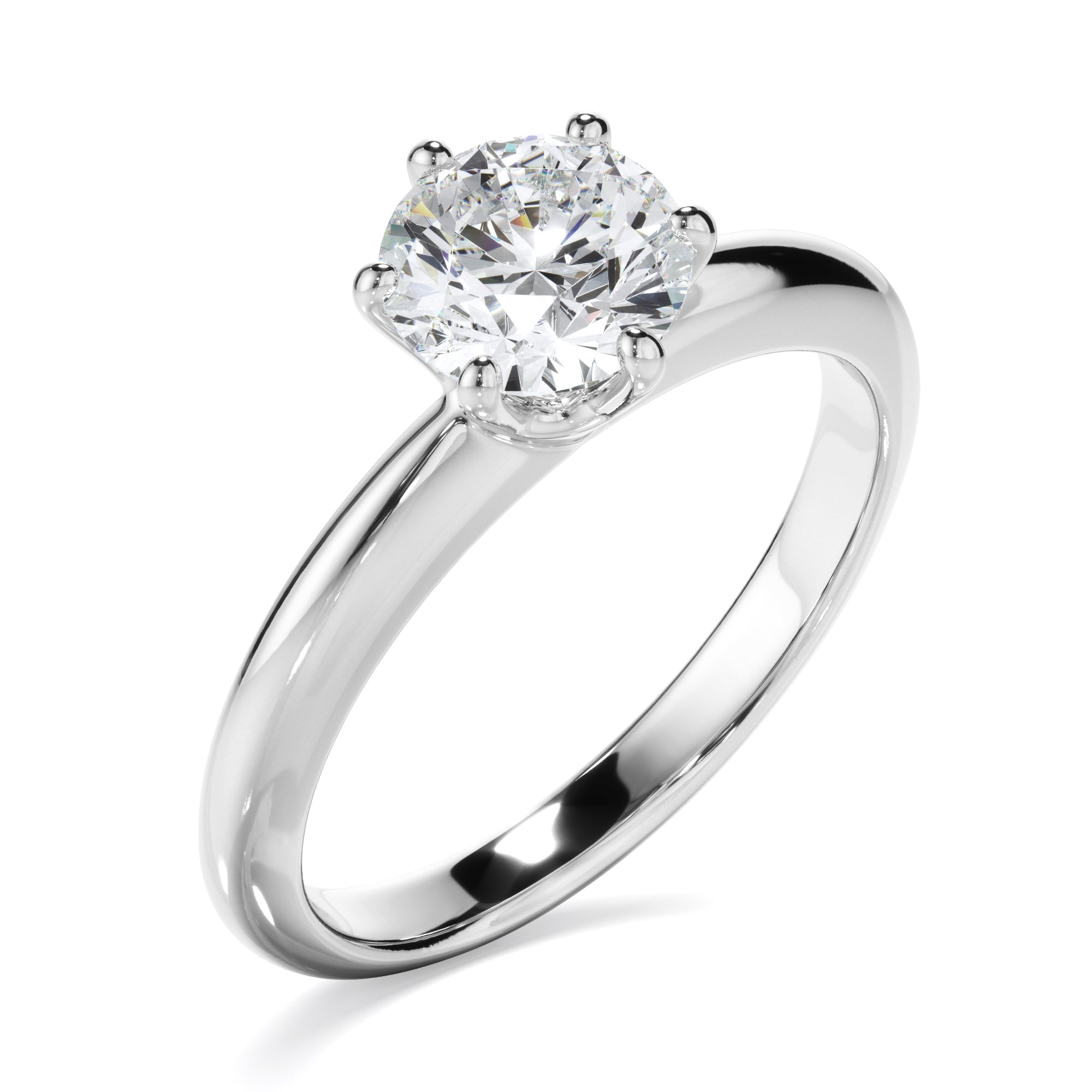 1ct Round Brilliant Cut Lab Grown Diamond Engagement Ring