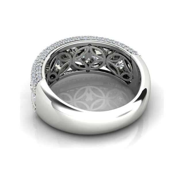 18ct White Gold 1.75ct Pavé & Channel Diamond Ring