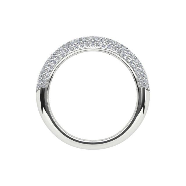 18ct White Gold 1.75ct Pavé & Channel Diamond Ring