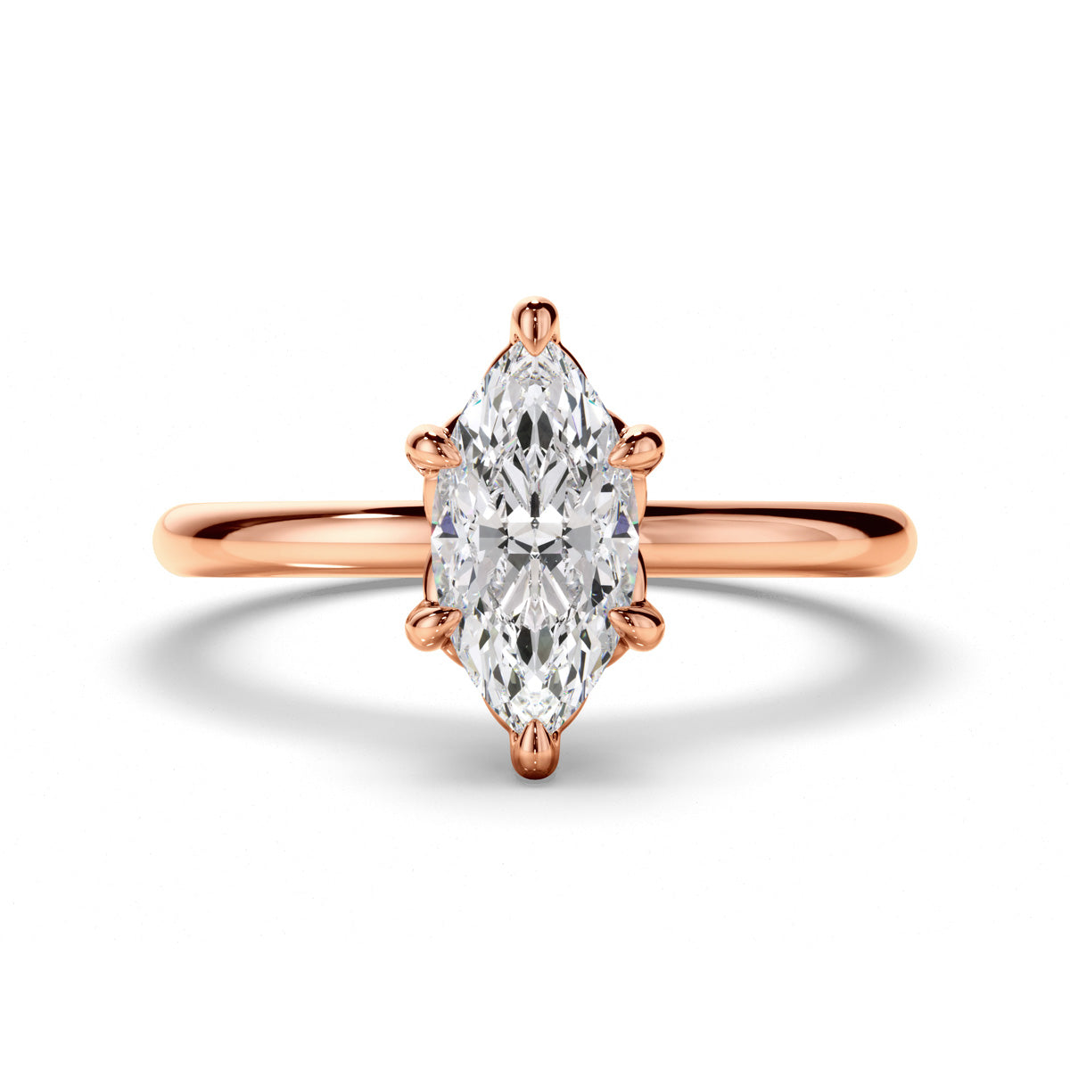 Marquise Cut Diamond Solitaire Engagement Ring