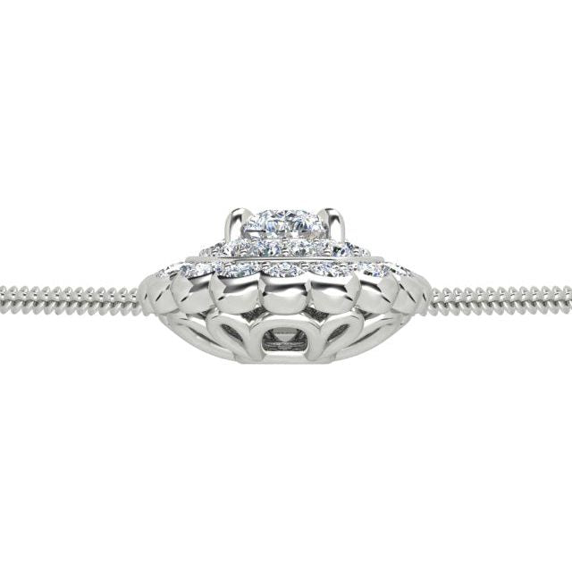 18ct White Gold 1.22ct Pear Diamond Drop Pendant