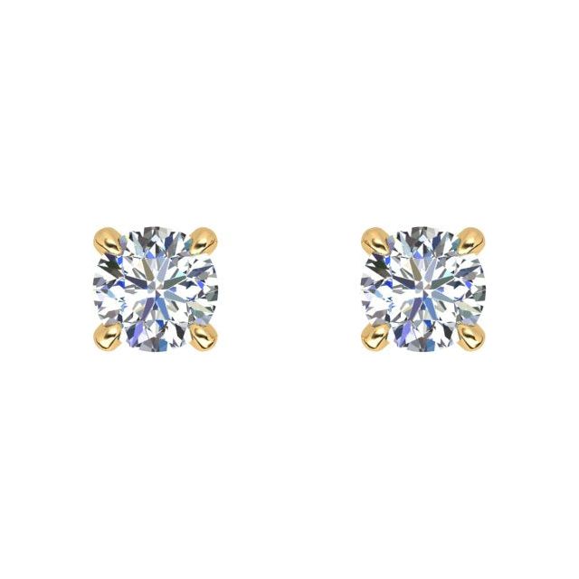 18ct Yellow Gold 0.20ct Round Brilliant Diamond Stud Earrings