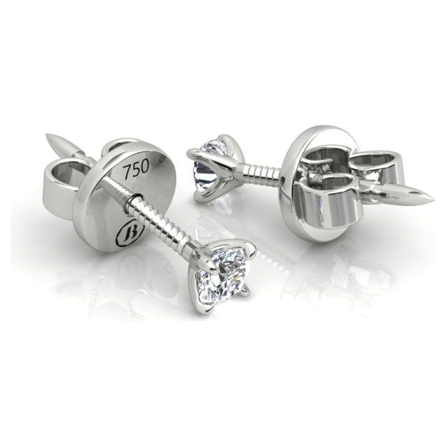 18ct White Gold 0.30ct Round Brilliant Diamond Stud Earrings