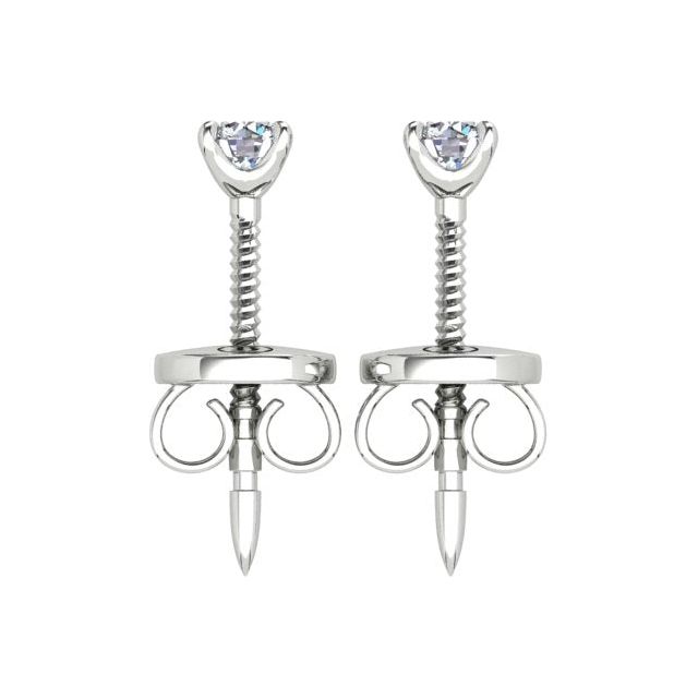 18ct White Gold 0.30ct Round Brilliant Diamond Stud Earrings