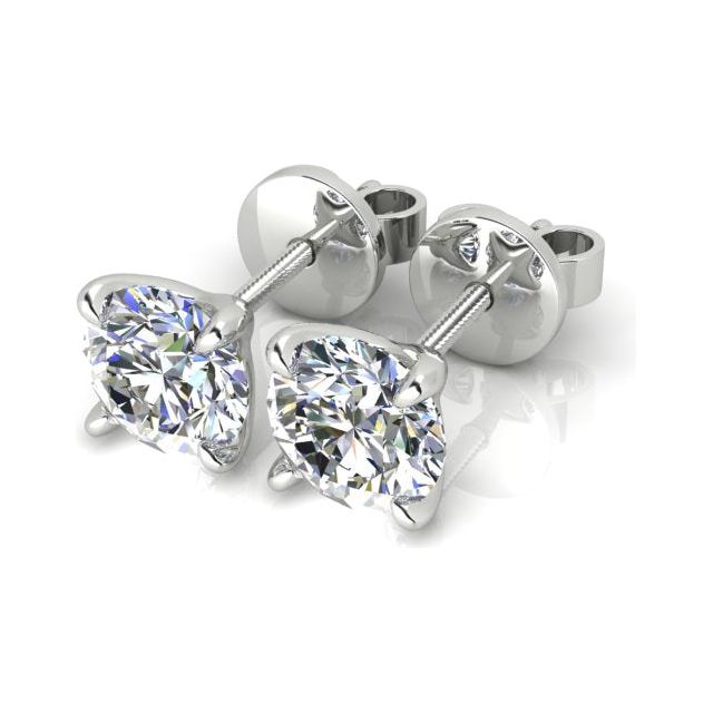 18ct White Gold 1.60ct Round Brilliant Diamond Stud Earrings