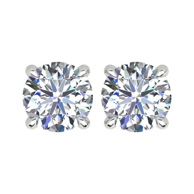 18ct White Gold 1.60ct Round Brilliant Diamond Stud Earrings