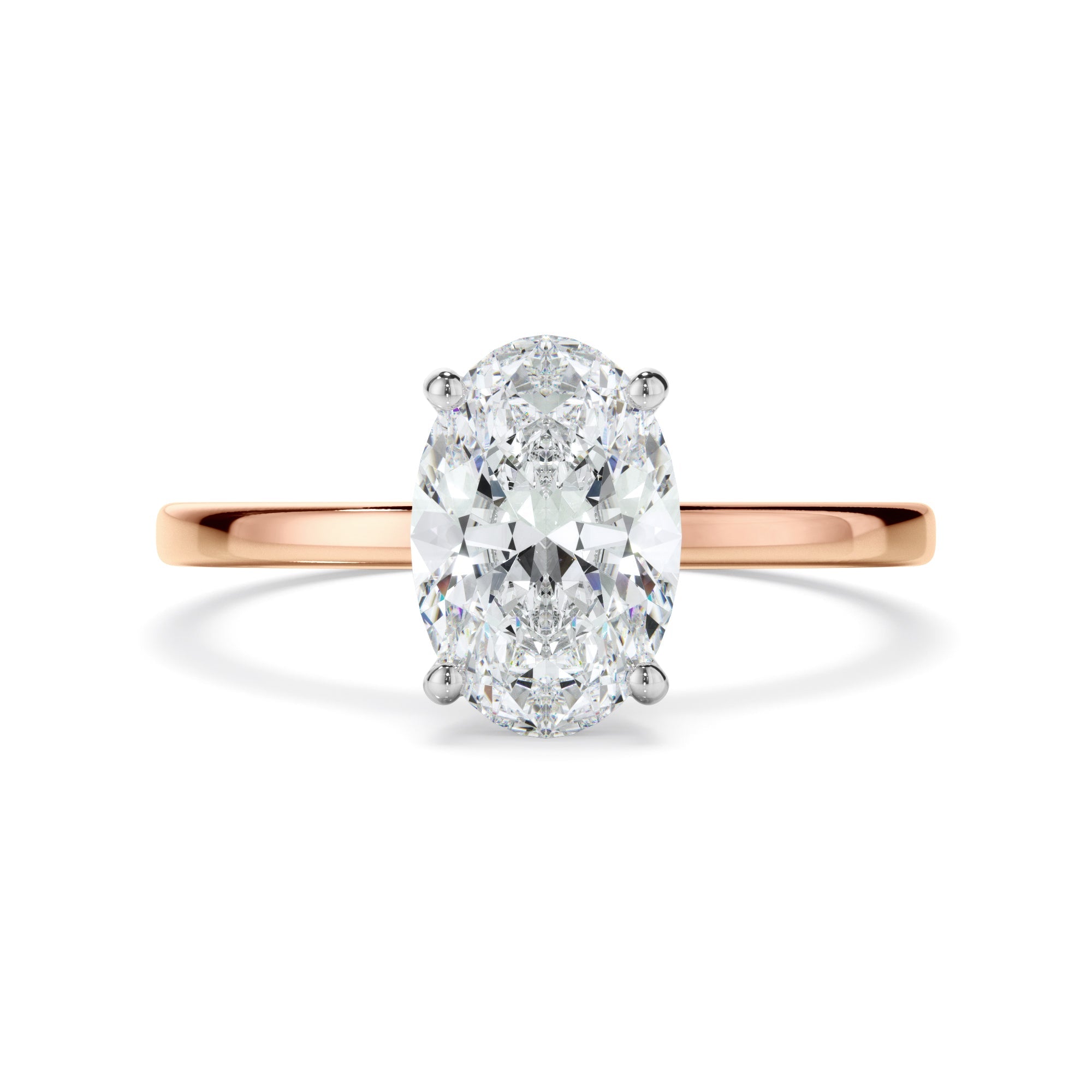 1ct Oval Cut Lab Grown Diamond Solitaire Engagement Ring