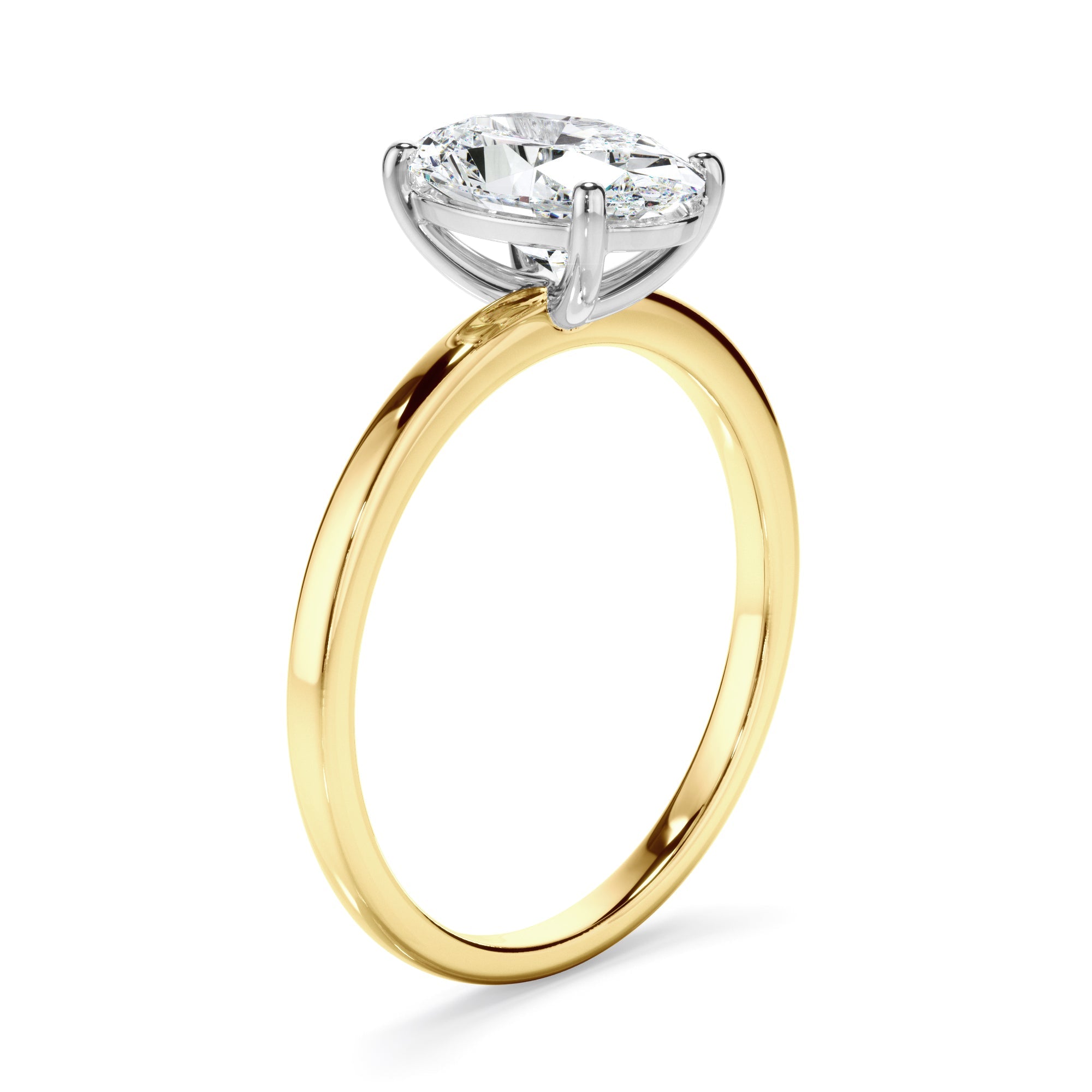 1ct Oval Cut Lab Grown Diamond Solitaire Engagement Ring