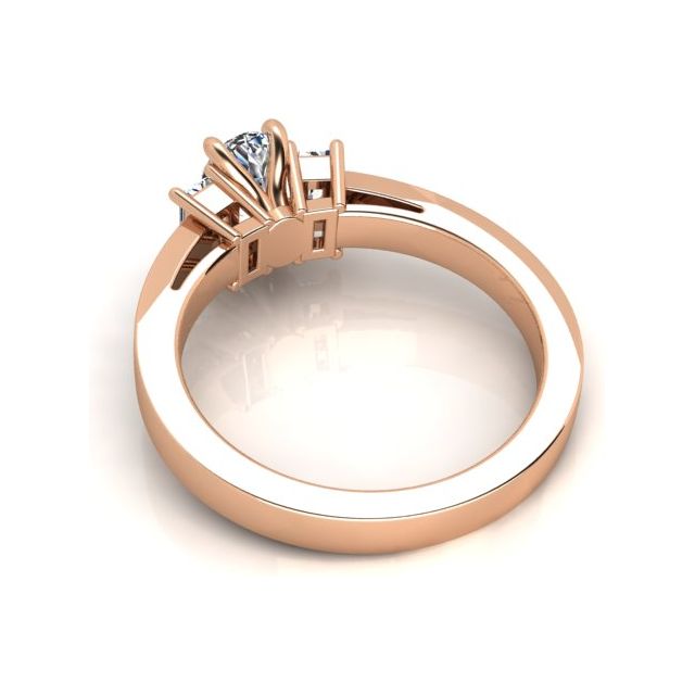 18ct Rose Gold 0.88ct Pear Shape Diamond Engagement Ring