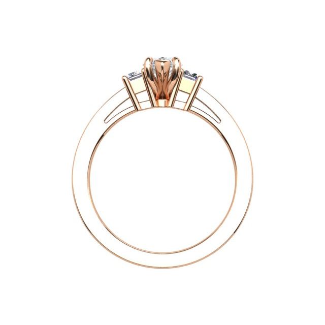 18ct Rose Gold 0.88ct Pear Shape Diamond Engagement Ring