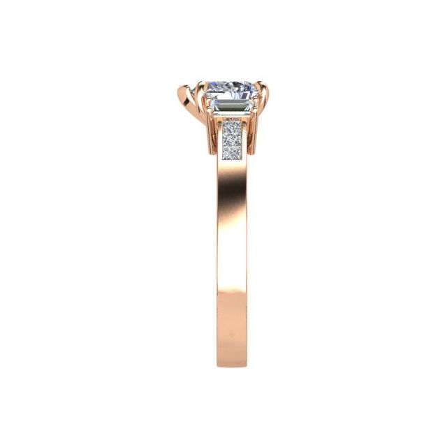 18ct Rose Gold 0.88ct Pear Shape Diamond Engagement Ring