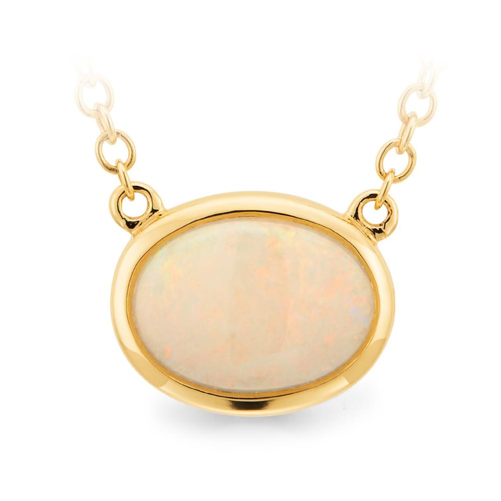 Opal Necklet 9ct Yellow Gold