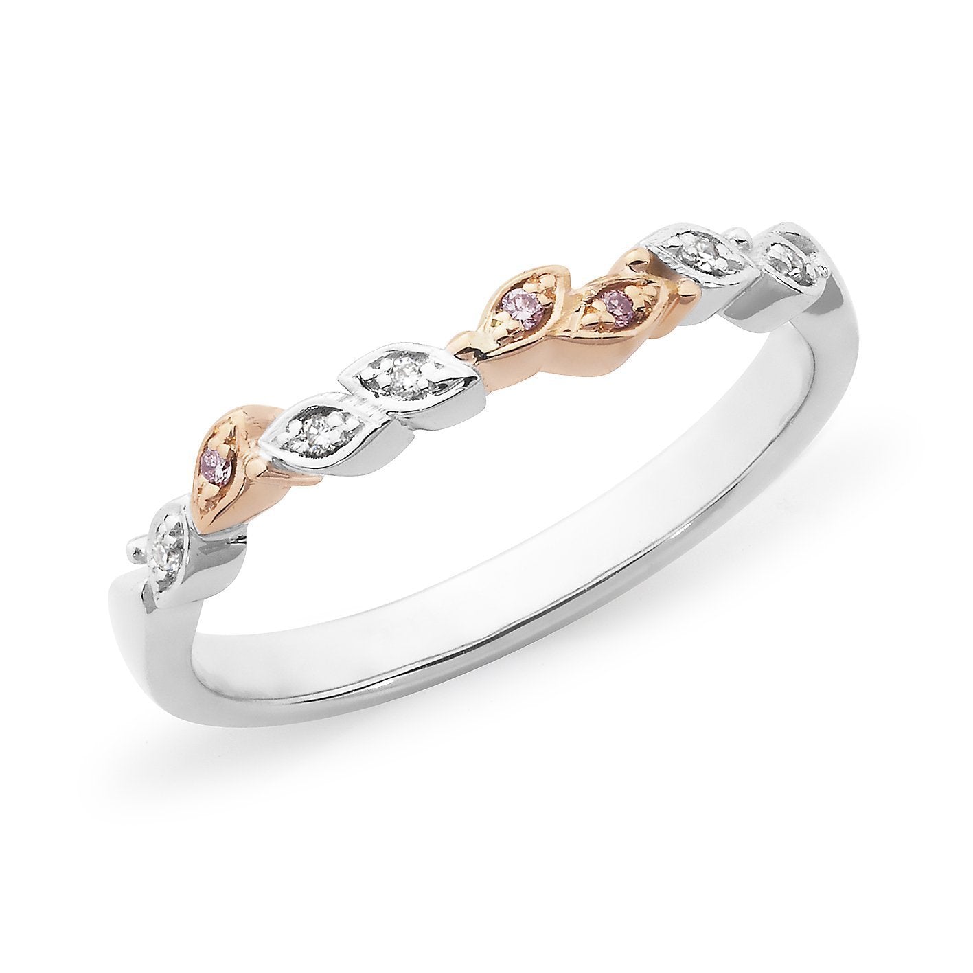 PINK CAVIAR 0.04ct Pink Diamond Ring in 18ct White Gold