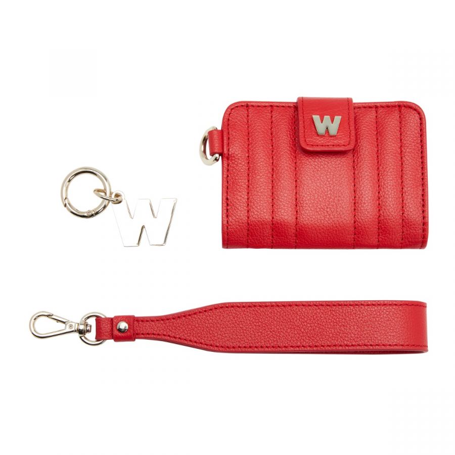 Wolf Mimi Credit Card Holder with Wristlet Red