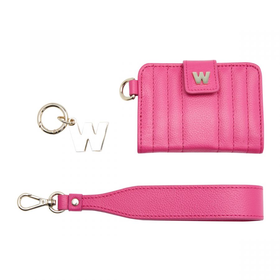 Wolf Mimi Credit Card Holder with Wristlet Pink