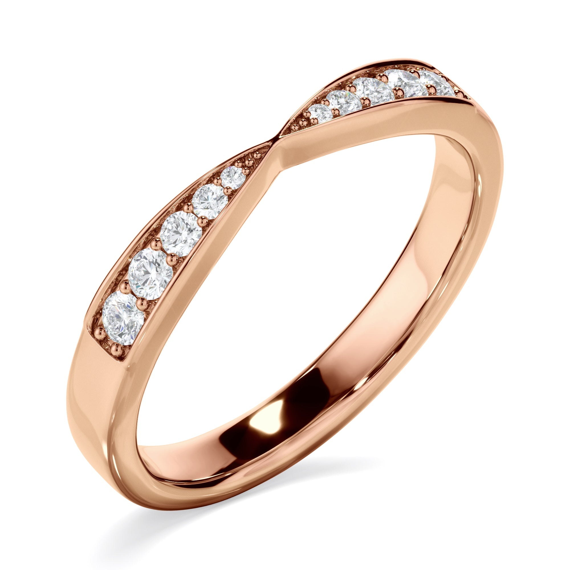 Diamond Tapered Wedding Ring